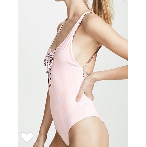 New Maaji Honey Heavenly Striped Reversible One Piece Swimsuit NWT Size Medium - Picture 6 of 16